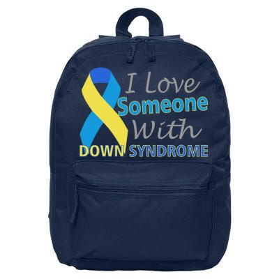 I Love Someone With Down Syndrome Awareness 16 in Basic Backpack