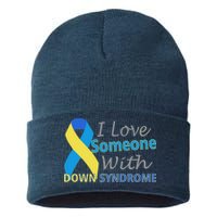 I Love Someone With Down Syndrome Awareness Sustainable Knit Beanie