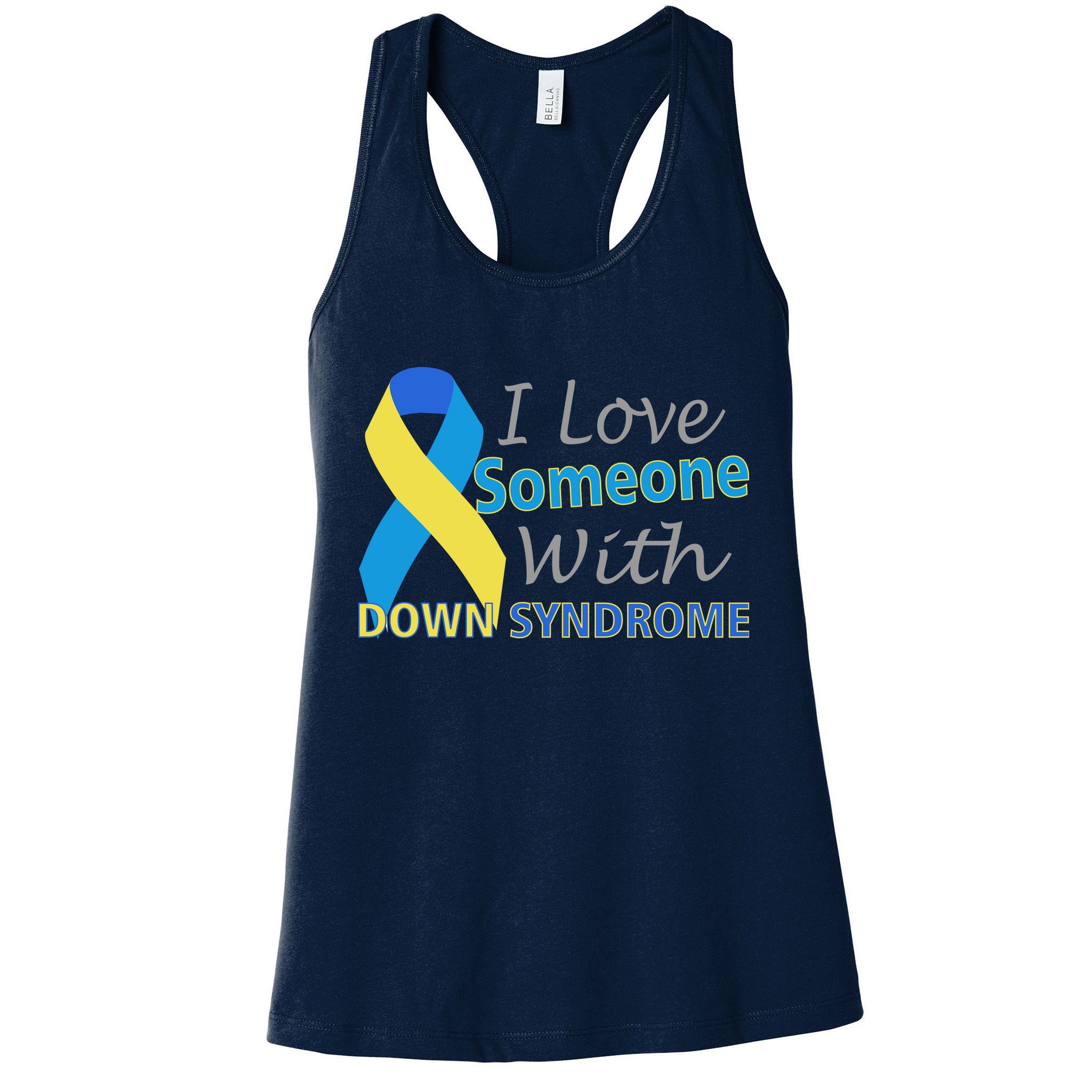 I Love Someone With Down Syndrome Awareness Womens Tank Top