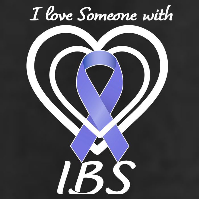 I Love Someone With IBS Irritable Bowel Syndrome Awareness 7 Panel Mesh Trucker Snapback Hat