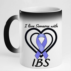 I Love Someone With IBS Irritable Bowel Syndrome Awareness 11oz Black Color Changing Mug