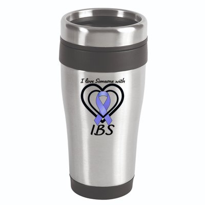 I Love Someone With IBS Irritable Bowel Syndrome Awareness 16oz Travel Tumbler