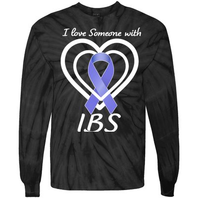 I Love Someone With IBS Irritable Bowel Syndrome Awareness Tie-Dye Long Sleeve Shirt