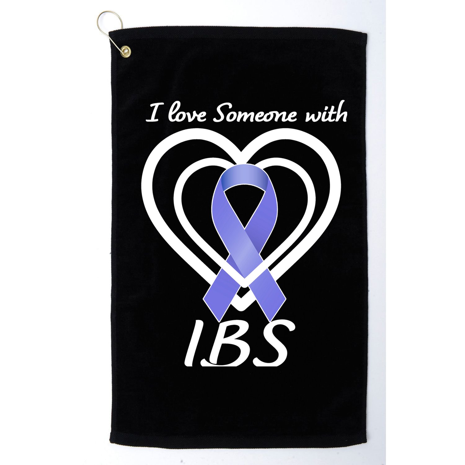 I Love Someone With IBS Irritable Bowel Syndrome Awareness Golf Towel