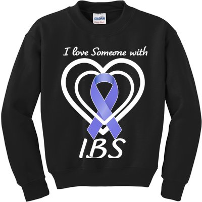 I Love Someone With IBS Irritable Bowel Syndrome Awareness Kids Sweatshirt