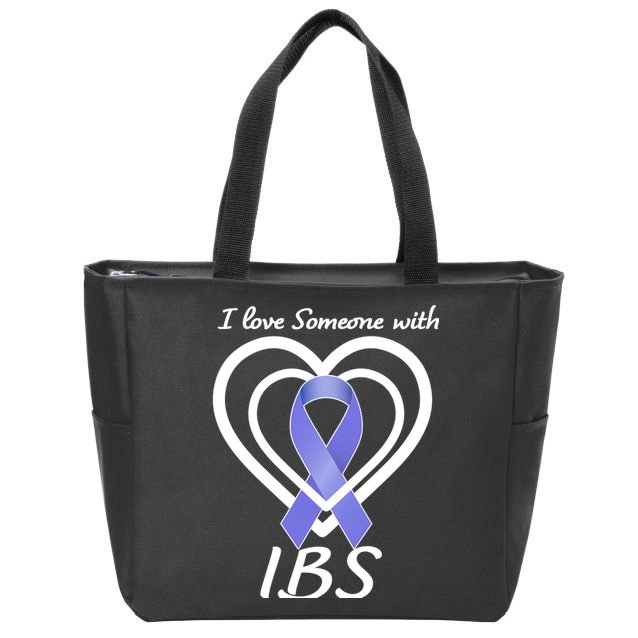 I Love Someone With IBS Irritable Bowel Syndrome Awareness Zip Tote Bag