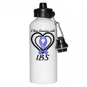 I Love Someone With IBS Irritable Bowel Syndrome Awareness Aluminum Water Bottle