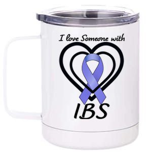 I Love Someone With IBS Irritable Bowel Syndrome Awareness 12 oz Stainless Steel Tumbler Cup