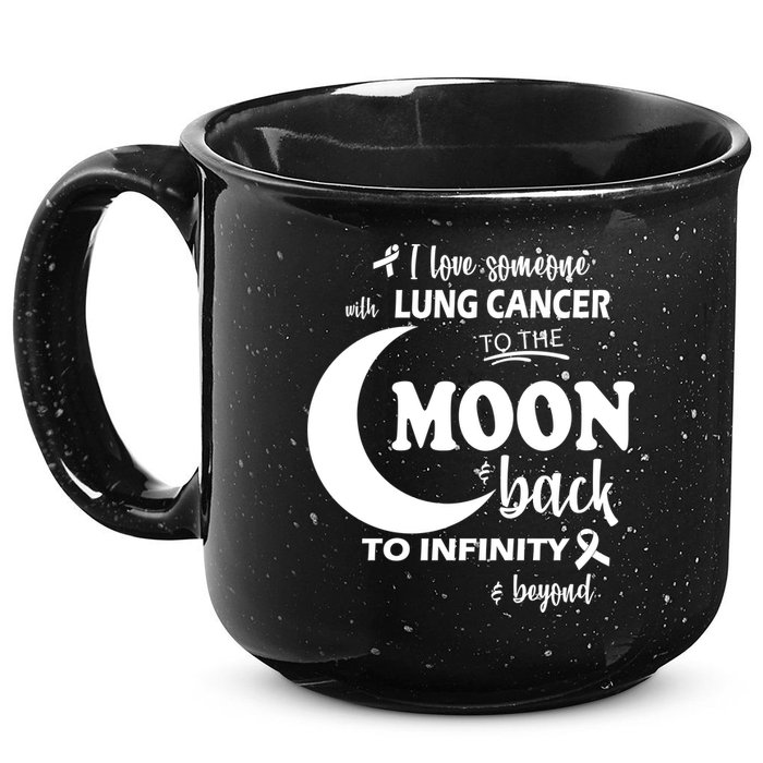 I Love Someone With Lung Cancer To The Moon And Back 15oz Campfire Ceramic Mug