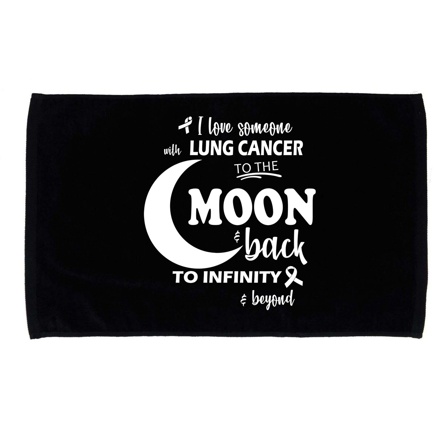 I Love Someone With Lung Cancer To The Moon And Back Microfiber Hand Towel
