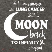 I Love Someone With Lung Cancer To The Moon And Back Cotton Canvas Backpack