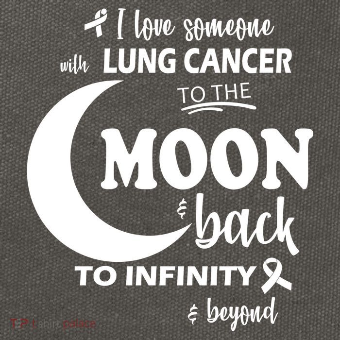 I Love Someone With Lung Cancer To The Moon And Back Cotton Canvas Backpack