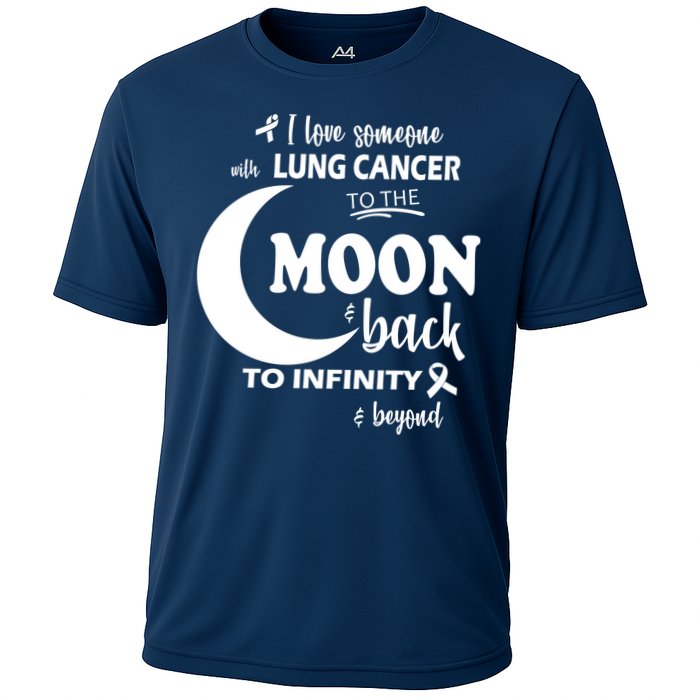I Love Someone With Lung Cancer To The Moon And Back Performance Shirt