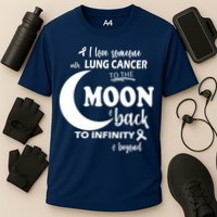 I Love Someone With Lung Cancer To The Moon And Back Performance Shirt