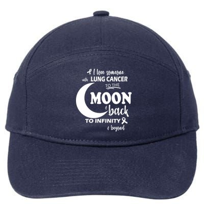 I Love Someone With Lung Cancer To The Moon And Back 7-Panel Snapback Hat