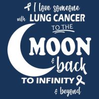 I Love Someone With Lung Cancer To The Moon And Back Flatbill Hat