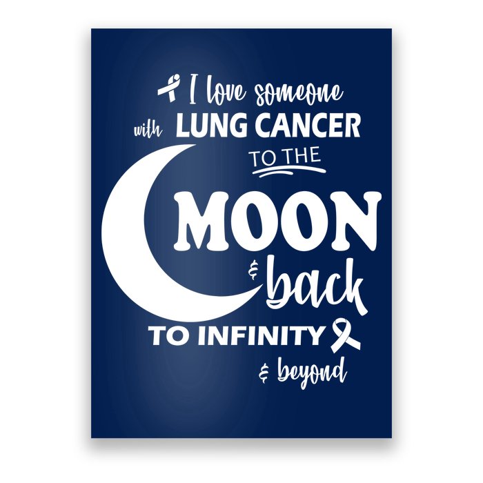 I Love Someone With Lung Cancer To The Moon And Back Poster
