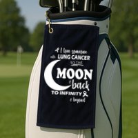 I Love Someone With Lung Cancer To The Moon And Back Golf Towel