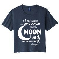 I Love Someone With Lung Cancer To The Moon And Back Women's Crop Top Tee