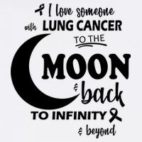 I Love Someone With Lung Cancer To The Moon And Back Garment-Dyed Sweatshirt