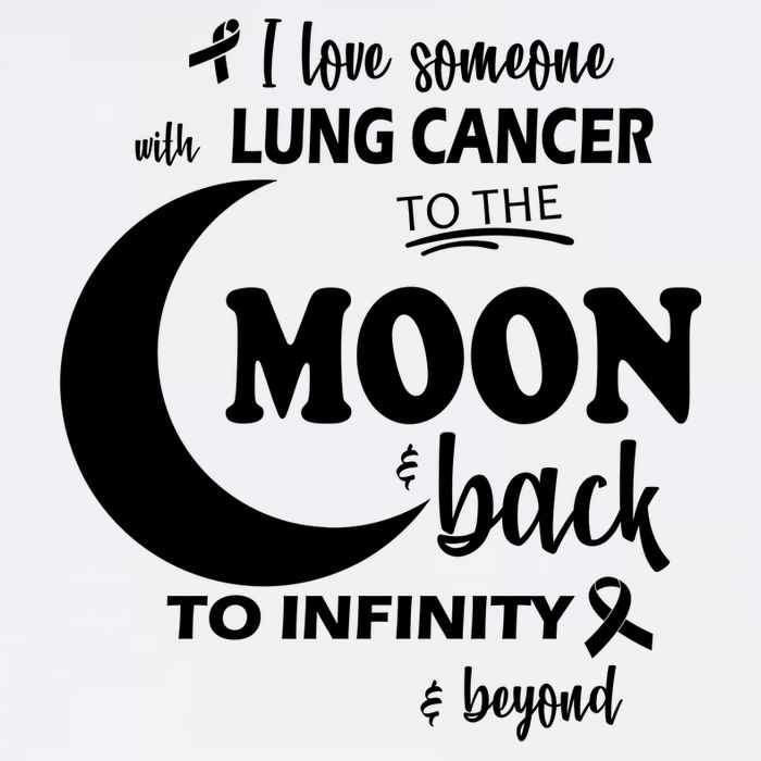 I Love Someone With Lung Cancer To The Moon And Back Garment-Dyed Sweatshirt