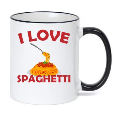 I Love Spaghetti 11oz Black Color Changing Mug