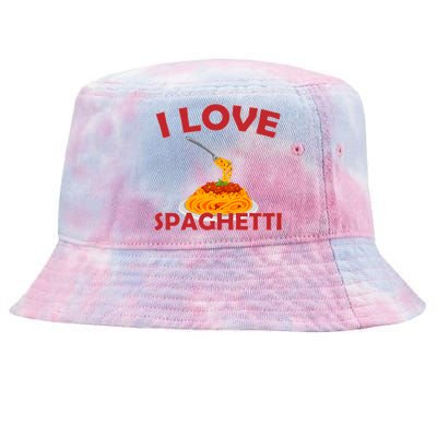 I Love Spaghetti Tie-Dyed Bucket Hat