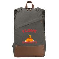 I Love Spaghetti Cotton Canvas Backpack