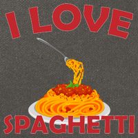 I Love Spaghetti Cotton Canvas Backpack