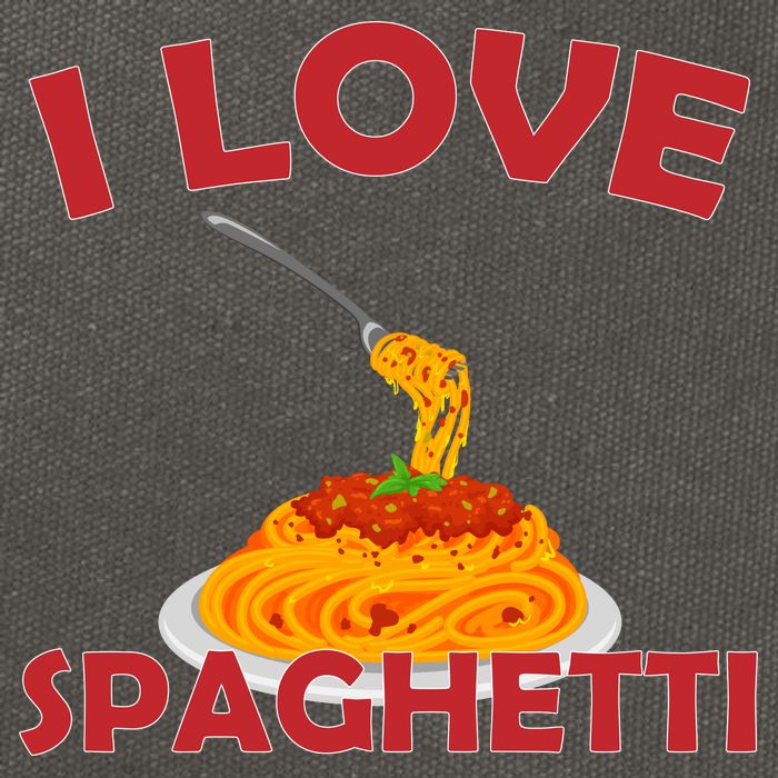 I Love Spaghetti Cotton Canvas Backpack