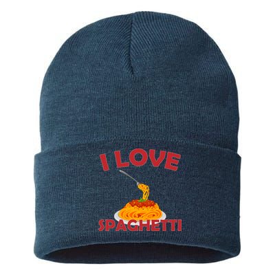 I Love Spaghetti Sustainable Knit Beanie