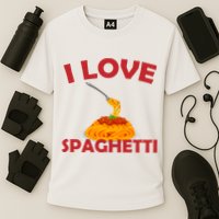 I Love Spaghetti Cooling Performance Crew T-Shirt