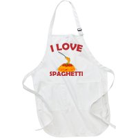 I Love Spaghetti Full-Length Apron With Pockets