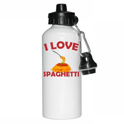 I Love Spaghetti Aluminum Water Bottle