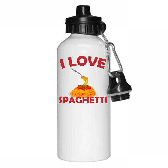 I Love Spaghetti Aluminum Water Bottle