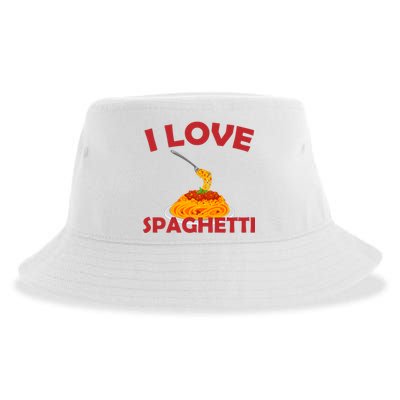 I Love Spaghetti Sustainable Bucket Hat