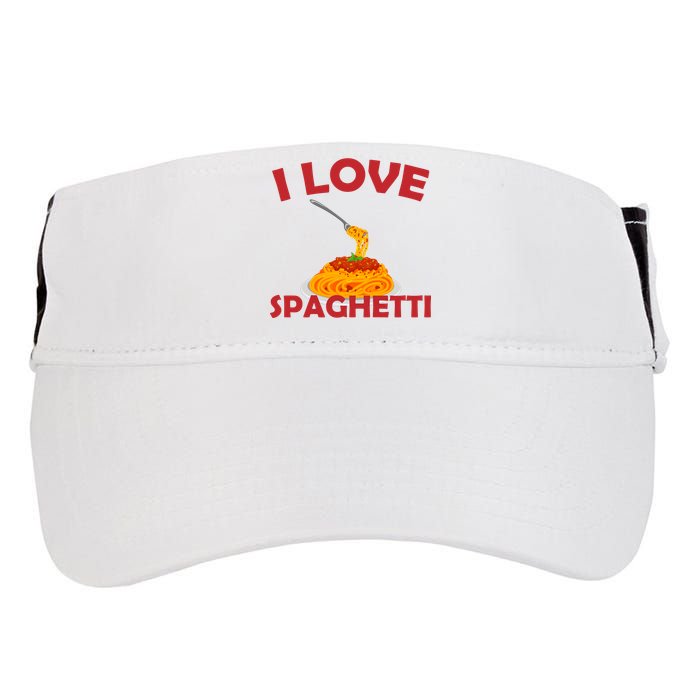 I Love Spaghetti Adult Drive Performance Visor