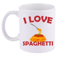 I Love Spaghetti 11oz C Handle Ceramic Mug