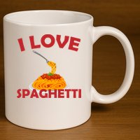 I Love Spaghetti 11oz C Handle Ceramic Mug