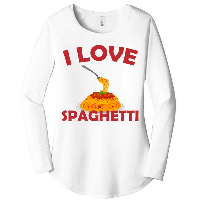 I Love Spaghetti Women's Perfect Tri Tunic Long Sleeve Shirt