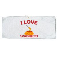 I Love Spaghetti Large Microfiber Waffle Golf Towel