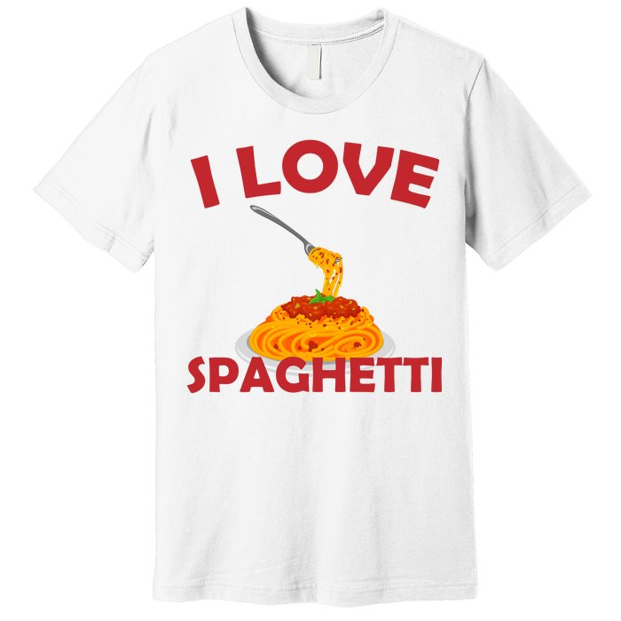 I Love Spaghetti Premium T-Shirt