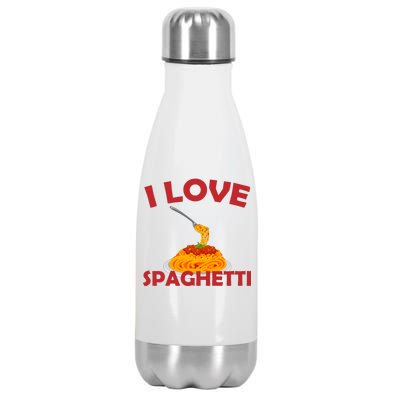 I Love Spaghetti Stainless Steel Insulated Water Bottle