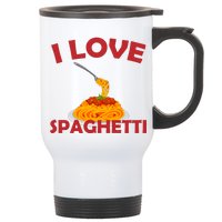 I Love Spaghetti Stainless Steel Travel Mug