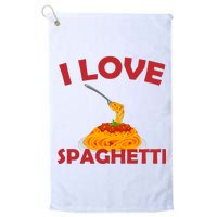 I Love Spaghetti Platinum Collection Golf Towel