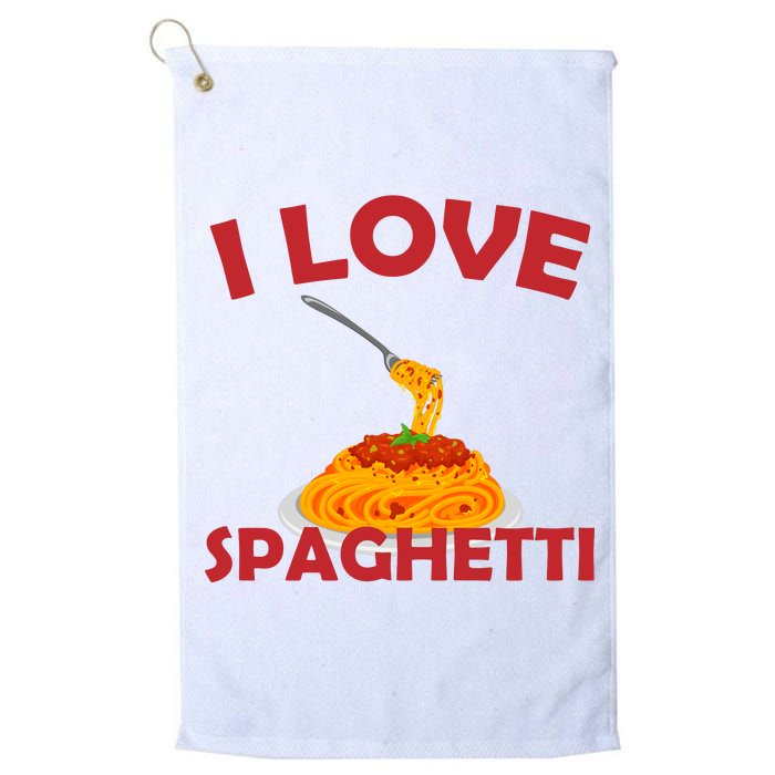 I Love Spaghetti Platinum Collection Golf Towel