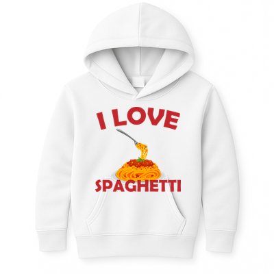 I Love Spaghetti Kids Hoodie
