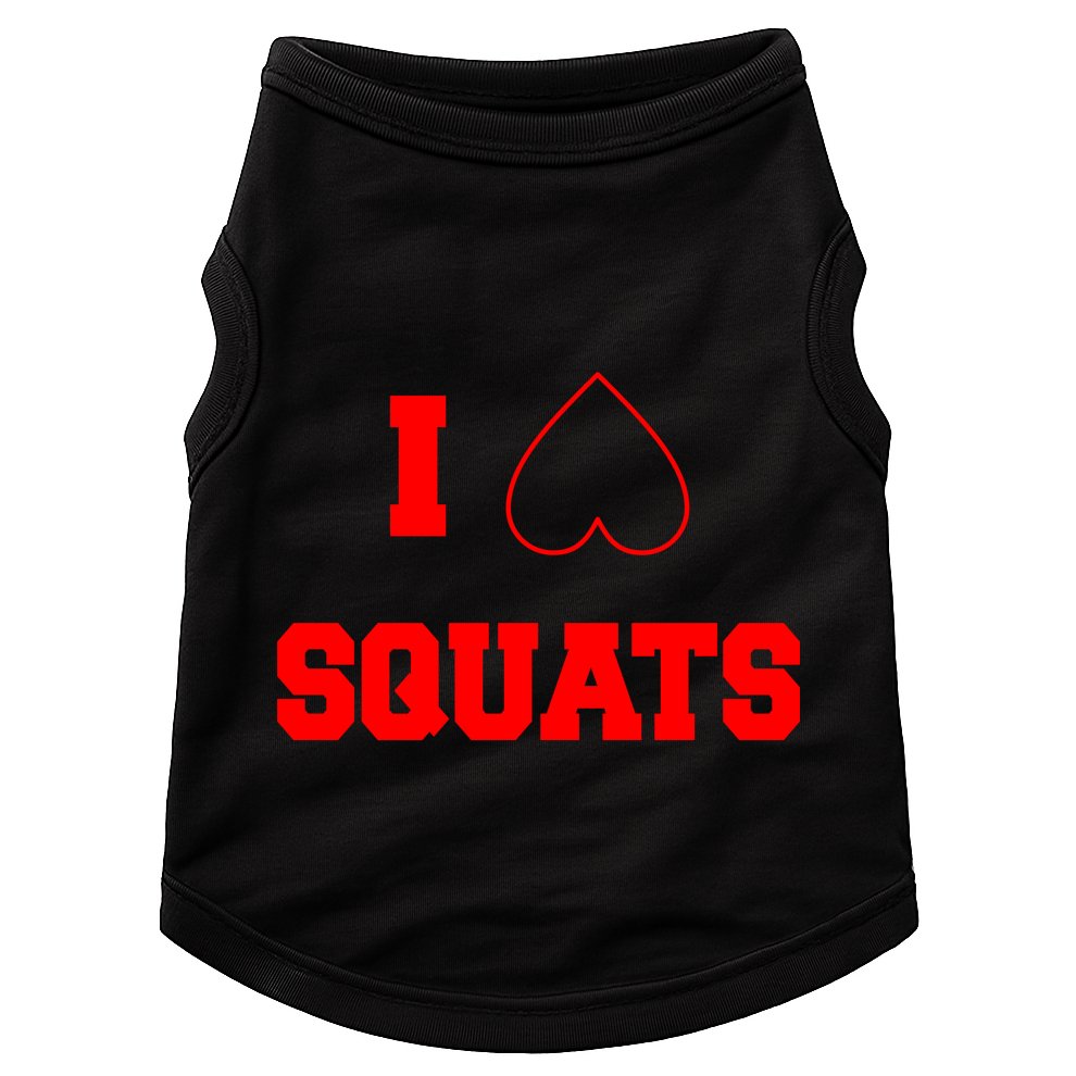 I Love Squats Heart Logo Doggie Tank