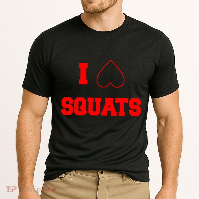 I Love Squats Heart Logo Performance Shirt