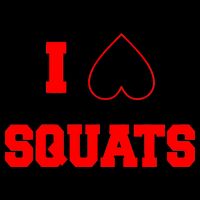I Love Squats Heart Logo Button